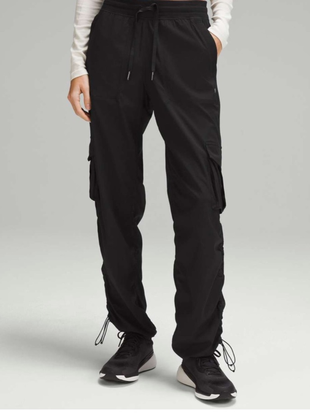 🍋 Lululemon Dance Studio mid rise relaxed Black Cargo Joggers Women or Teen XXXS